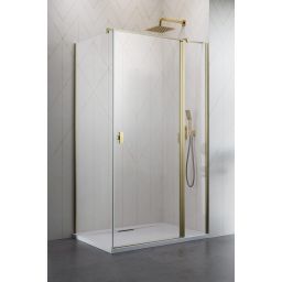 Radaway Nes Brushed Gold KDJ II drzwi prysznicowe 80 cm prawe złoty szczotkowany/szkło przezroczyste 10032080-99-01R