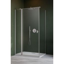 Radaway Nes Brushed Nickel KDJ II drzwi prysznicowe 90 cm uchylne nikiel szczotkowany/szkło przezroczyste 10032090-91-01L