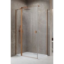 Radaway NES 6 Brushed Copper KDJ II drzwi prysznicowe 100 cm lewe miedź szczotkowana/szkło przezroczyste 10032100-93-01L