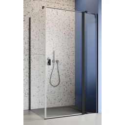 Radaway Nes Black KDJ II drzwi prysznicowe 110 cm prawe czarny mat/szkło przezroczyste 10032110-54-01R