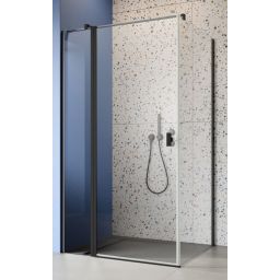 Radaway Nes Black KDJ II drzwi prysznicowe 120 cm lewe czarny mat/szkło przezroczyste 10032120-54-01L