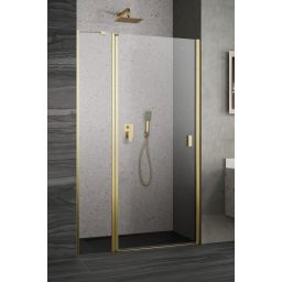 Radaway Nes Brushed Gold DWJ II drzwi prysznicowe 90 cm lewe złoty szczotkowany/szkło przezroczyste 10036090-99-01L