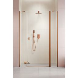 Radaway Nes Brushed Copper DWJS drzwi prysznicowe 120 cm uchylne miedź szczotkowana/szkło przezroczyste 10038120-93-01R