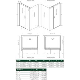 Radaway Nes 8 KDJ B ścianka prysznicowa 100 cm boczna szkło przezroczyste 10089100-01-01