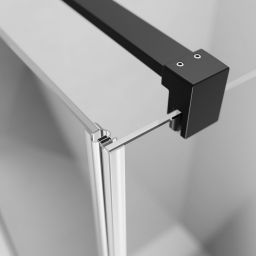 Radaway Nes 8 Black DWD II drzwi prysznicowe 103 cm wahadłowe czarny mat/szkło przezroczyste 10081030-54-01