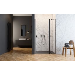 Radaway Nes 8 Black DWJ II drzwi prysznicowe 90 cm wnękowe prawe czarny mat/szkło przezroczyste 10083090-54-01R