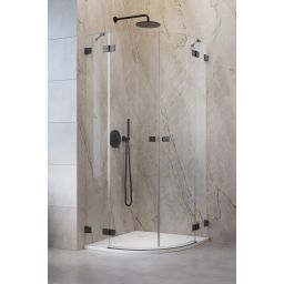 Radaway Essenza Pro Brushed Gunmetal PDD kabina prysznicowa część prawa 80x80 cm półokrągła gunmetal szczotkowany/szkło przezroczyste 10095080-92-01R