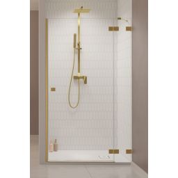 Radaway Essenza Pro Brushed Gold DWJ drzwi prysznicowe 110 cm uchylne złoty szczotkowany/szkło przezroczyste 10099110-99-01R