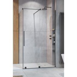 Radaway Furo Brushed Gunmetal KDJ drzwi prysznicowe 47,2 cm rozsuwane gunmetal szczotkowany/szkło przezroczyste 10104472-92-01R