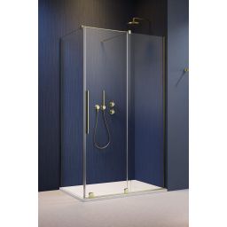 Radaway Furo Brushed Gold KDJ drzwi prysznicowe 52,2 cm prawe złoty szczotkowany/szkło przezroczyste 10104522-99-01R