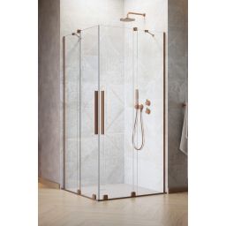 Radaway Furo Brushed Copper KDD kabina prysznicowa część lewa 90x90 cm kwadratowa 10105090-93-01L