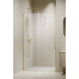 Radaway Furo Brushed Light Gold DWJ drzwi prysznicowe 67,2 cm lewe jasny złoty szczotkowany/szkło przezroczyste 10107672-98-01L