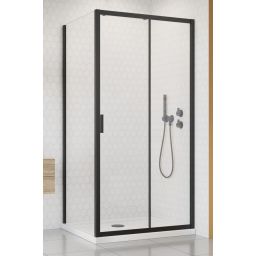 Radaway Alienta Black DWJ drzwi prysznicowe 120 cm rozsuwane czarny mat/szkło przezroczyste 10260120-54-01