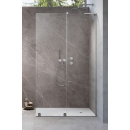 Radaway Furo SL Walk-In drzwi prysznicowe 48,8 cm prawe nikiel szczotkowany/szkło przezroczyste 10306488-91-01R