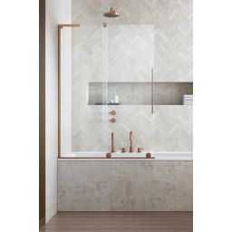 Radaway Furo SL Brushed Copper PND II parawan nawannowy 100 cm lewy miedź szczotkowana/szkło przezroczyste 10309538-93-01L/10112494-01-01