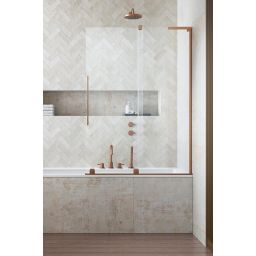 Radaway Furo SL Brushed Copper PND II parawan nawannowy 120 cm prawy miedź szczotkowana/szkło przezroczyste 10309638-93-01R/10112594-01-01