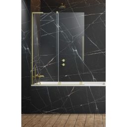 Radaway Furo SL Brushed Gold PND II drzwi parawanu 53,8 cm lewe złoty szczotkowany/szkło przezroczyste 10309538-99-01L