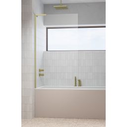 Radaway Modo SL Brushed Gold PNJ II parawan nawannowy 70 cm 1-częściowy złoty szczotkowany/szkło przezroczyste 10316070-99-01L