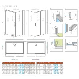 Radaway Idea 8 Black KDJ drzwi prysznicowe 57 cm rozsuwane czarny mat/szkło przezroczyste 10340520-54-01R