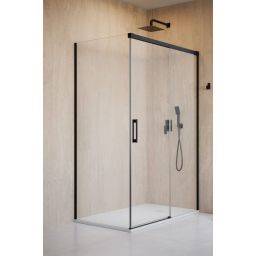 Radaway Idea 8 KDJ drzwi prysznicowe 62 cm rozsuwane czarny mat/szkło przezroczyste 10340620-54-01R
