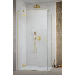 Radaway Essenza 8 Gold KDJ ścianka prysznicowa 23,7 cm złoty połysk/szkło przezroczyste 10470237-09-01L