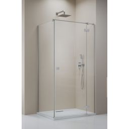 Radaway Essenza 8 KDJ ścianka prysznicowa 23,7 cm nikiel szczotkowany/szkło przezroczyste 10470237-91-01R