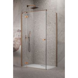 Radaway Essenza 8 Brushed Copper KDJ ścianka prysznicowa 33,7 cm miedź szczotkowana/szkło przezroczyste 10470337-93-01L