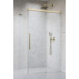 Radaway Idea 8 Brushed Gold QL KDJ drzwi prysznicowe 56,7 cm rozsuwane złoty szczotkowany/szkło przezroczyste 10550567-99-01R