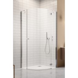 Radaway Torrenta PDJ kabina prysznicowa 90x90 cm półokrągła prawa chrom/szkło przezroczyste 131800-01-01