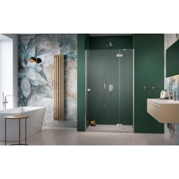 Radaway Essenza Brushed Nickel DWJ drzwi prysznicowe 100 cm uchylne nikiel szczotkowany/szkło przezroczyste 1385014-91-01R