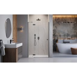 Radaway Essenza DWJ drzwi prysznicowe 120 cm lewe gunmetal szczotkowany/szkło przezroczyste 1385016-92-01L