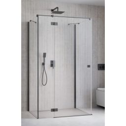 Radaway Essenza Brushed GunMetal KDJ+S drzwi prysznicowe 110 cm uchylne gunmetal szczotkowany/szkło przezroczyste 1385023-92-01L