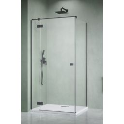 Radaway Essenza Brushed GunMetal KDJ drzwi prysznicowe 80 cm uchylne gunmetal szczotkowany /szkło przezroczyste 1385043-92-01L