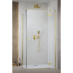 Radaway Essenza Gold KDJ drzwi prysznicowe 90 cm uchylne złoty połysk/szkło przezroczyste 1385044-09-01R