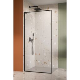 Radaway Modo F SL Black II ścianka prysznicowa 100 cm czarny mat/szkło przezroczyste 10419104-54-01L