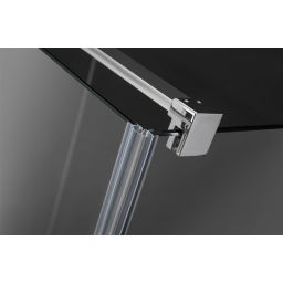 Radaway Euphoria KDJ+S drzwi jednoczęściowe 80 cm prawe ze ścianką krótką chrom/szkło przezroczyste 383512-01R/383221-01R
