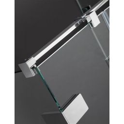 Radaway Euphoria DWJ drzwi prysznicowe 110 cm wnękowe lewe ze ścianką krótką chrom/szkło przezroczyste 383812-01L/383212-01L