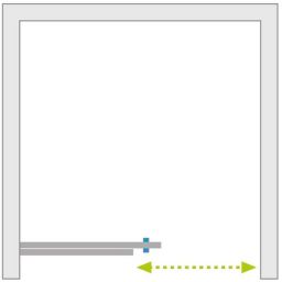 Radaway Idea Black DWJ drzwi prysznicowe 140 cm wnękowe lewe czarny mat/szkło Factory 387018-54-55L