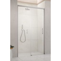 Radaway Idea Brushed Nickel DWJ drzwi prysznicowe 140 cm lewe nikiel szczotkowany/szkło przezroczyste 387018-91-01L
