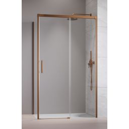 Radaway Idea Brushed Copper KDJ ścianka boczna S1 80 cm do drzwi lewa miedź szczotkowana/szkło przezroczyste 387051-93-01L