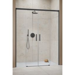 Radaway Idea Brushed GunMetal DWD drzwi prysznicowe 160 cm rozsuwane gunmetal szczotkowany/szkło przezroczyste 387126-92-01