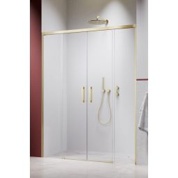 Radaway Idea 6 Brushed Light Gold DWD drzwi prysznicowe 170 cm rozsuwane jasny złoty szczotkowany/szkło przezroczyste 387127-98-01