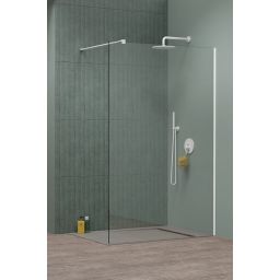 Radaway Modo New White II Walk-In ścianka prysznicowa 100 cm wolnostojąca biały mat/szkło przezroczyste 389104-04-01