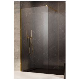 Radaway Modo New II Gold Walk-In ścianka 105 cm wolnostojąca złoty połysk/szkło przezroczyste 389105-09-01