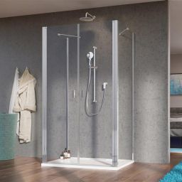 Radaway Nes DWD+2S drzwi prysznicowe 90 cm chrom/szkło przezroczyste 10035090-01-01