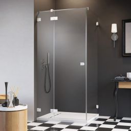 Radaway Essenza Pro White KDJ drzwi prysznicowe 90 cm lewe biały mat/szkło przezroczyste 10097090-04-01L