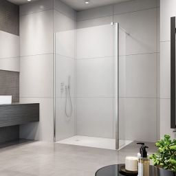 Radaway Eos Walk-In ścianka prysznicowa 90 cm lewa chrom/szkło przezroczyste 13799501-01L