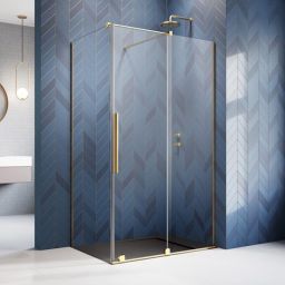 Radaway Furo Gold KDJ drzwi prysznicowe 52,2 cm prawe złoty połysk/szkło przezroczyste 10104522-09-01R