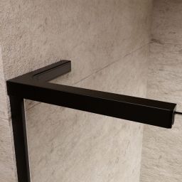 Radaway Modo SL Black II Walk-In ścianka prysznicowa 70 cm lewa wolnostojąca czarny mat/szkło przezroczyste 10319074-54-01L