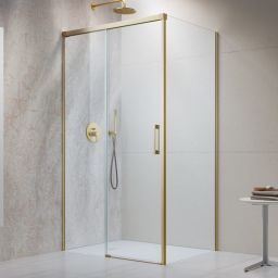 Radaway Idea Brushed Gold KDJ drzwi prysznicowe 100 cm rozsuwane złoty szczotkowany/szkło przezroczyste 387040-99-01L